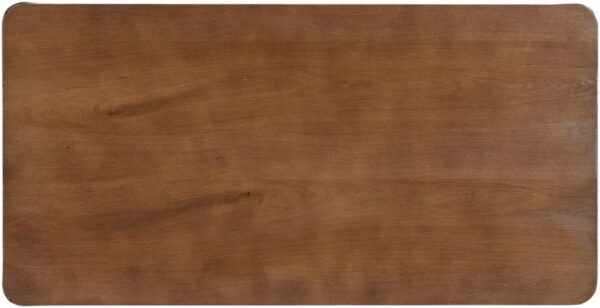 Cazari Oak Wood And Iron Coffee Table