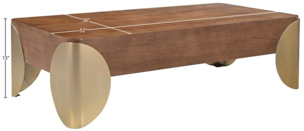 Cazari Oak Wood And Iron Coffee Table