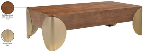 Cazari Oak Wood And Iron Coffee Table