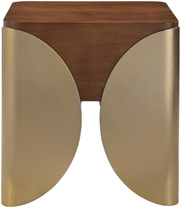 Cazari Oak Wood And Iron End / Side Table