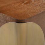 Cazari Oak Wood And Iron End / Side Table