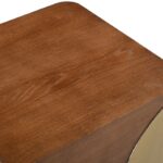 Cazari Oak Wood And Iron End / Side Table
