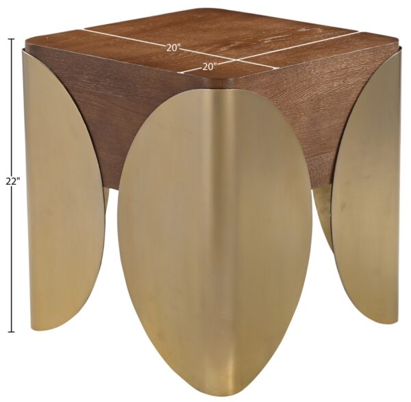 Cazari Oak Wood And Iron End / Side Table