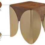Cazari Oak Wood And Iron End / Side Table