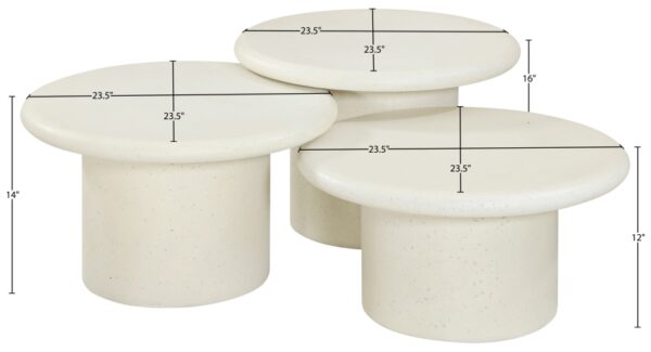 Emara Concrete And Fiberglass 3-pc Coffee Table