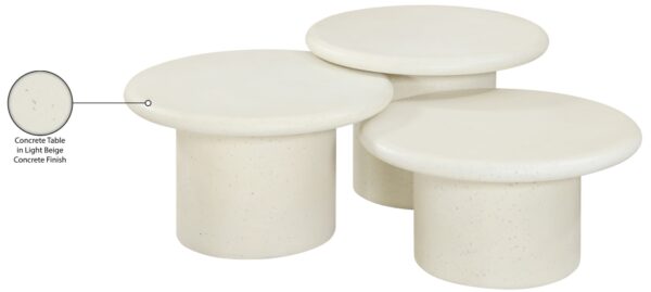 Emara Concrete And Fiberglass 3-pc Coffee Table