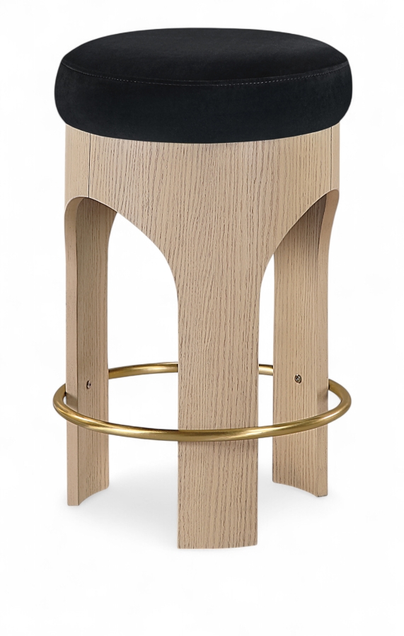 Bocceli Velvet Upholstered Counter Stool