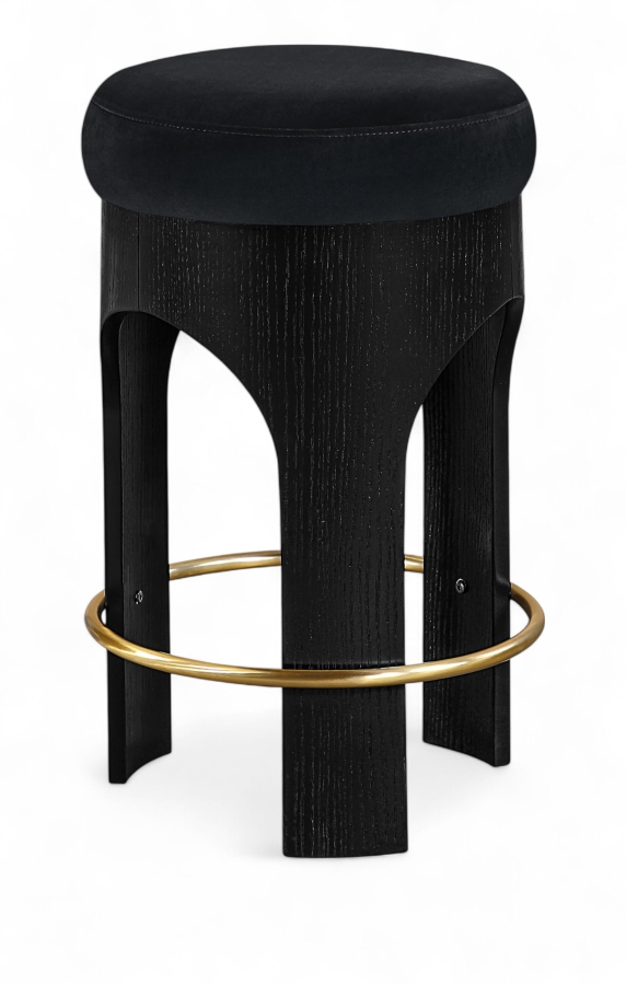 Bocceli Velvet Upholstered Counter Stool