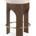 Bocceli Velvet Upholstered Counter Stool