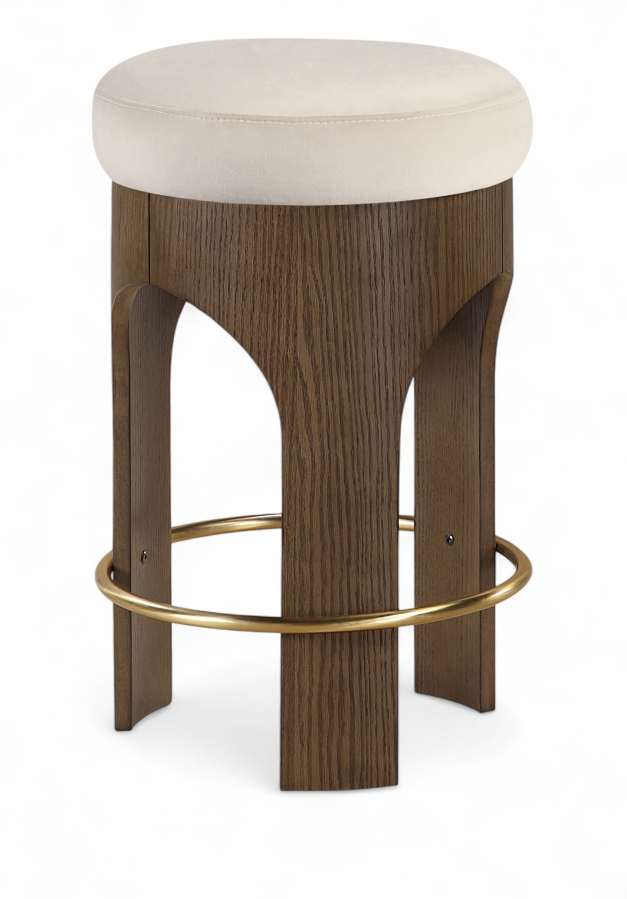 Bocceli Velvet Upholstered Counter Stool