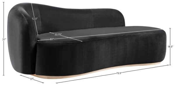 Gustavo Velvet Upholstered Chaise Lounge