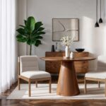 Eloura Linen Textured Fabric Upholstered Dining Chair
