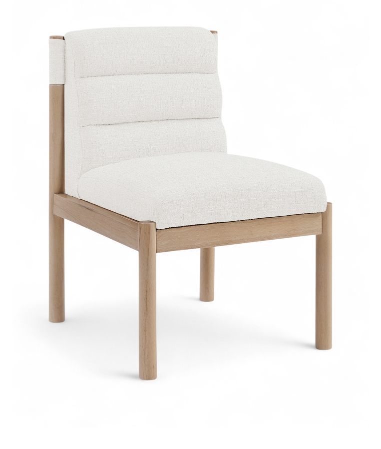 Eloura Linen Textured Fabric Upholstered Dining Chair