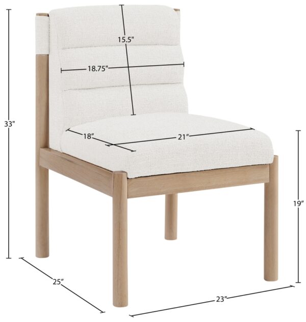 Eloura Linen Textured Fabric Upholstered Dining Chair