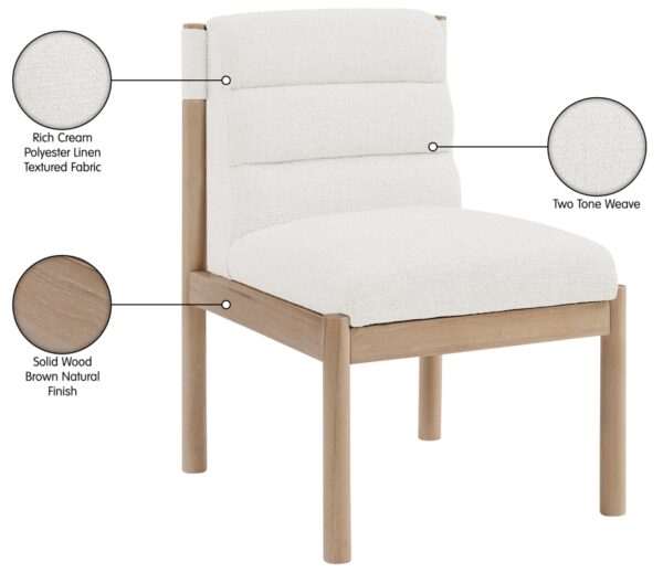 Eloura Linen Textured Fabric Upholstered Dining Chair