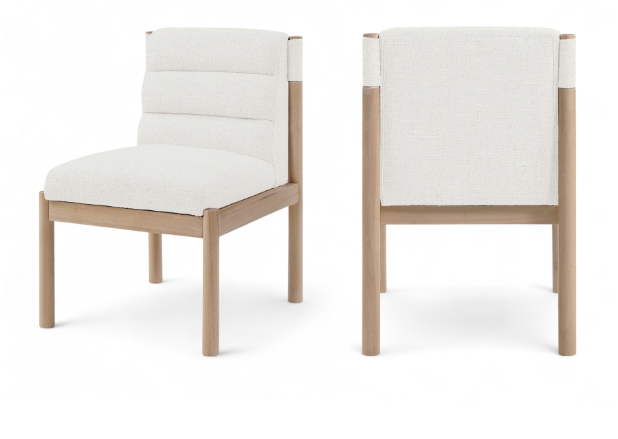 Eloura Linen Textured Fabric Upholstered Dining Chair