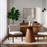 Eloura Linen Textured Fabric Upholstered Dining Chair
