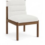 Eloura Linen Textured Fabric Upholstered Dining Chair