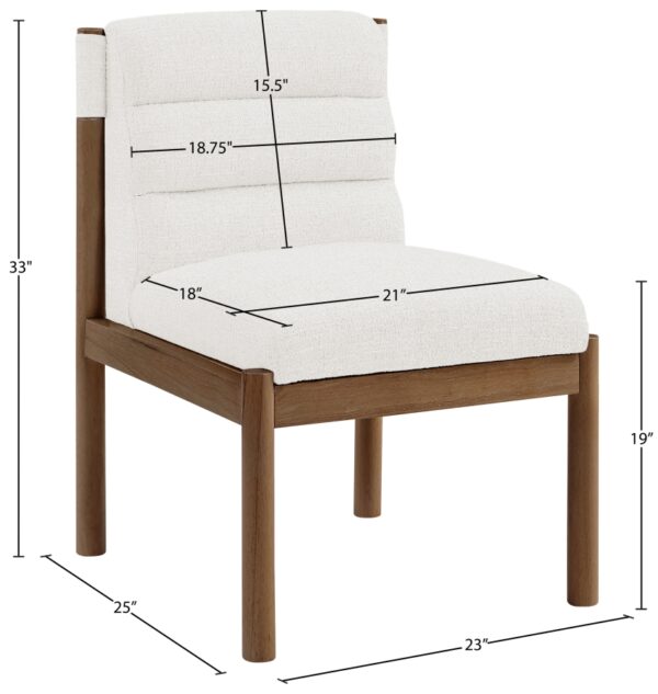 Eloura Linen Textured Fabric Upholstered Dining Chair