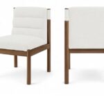 Eloura Linen Textured Fabric Upholstered Dining Chair