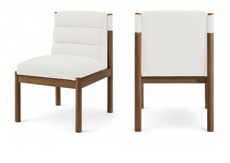 Eloura Linen Textured Fabric Upholstered Dining Chair