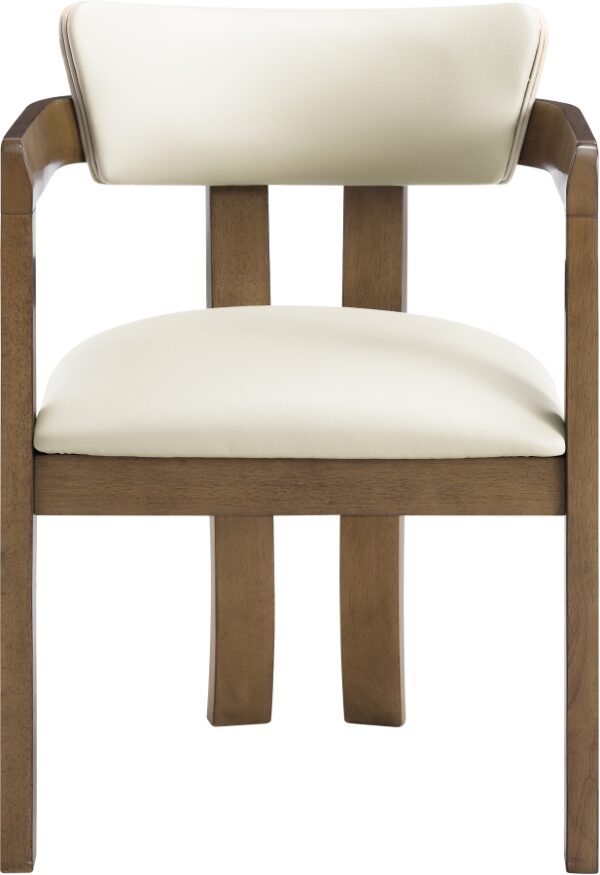 Lavrin Vegan Leather Upholstered Dining Arm Chair