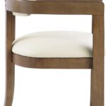 Lavrin Vegan Leather Upholstered Dining Arm Chair