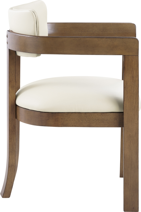 Lavrin Vegan Leather Upholstered Dining Arm Chair