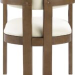 Lavrin Vegan Leather Upholstered Dining Arm Chair
