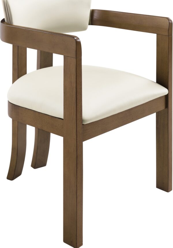 Lavrin Vegan Leather Upholstered Dining Arm Chair