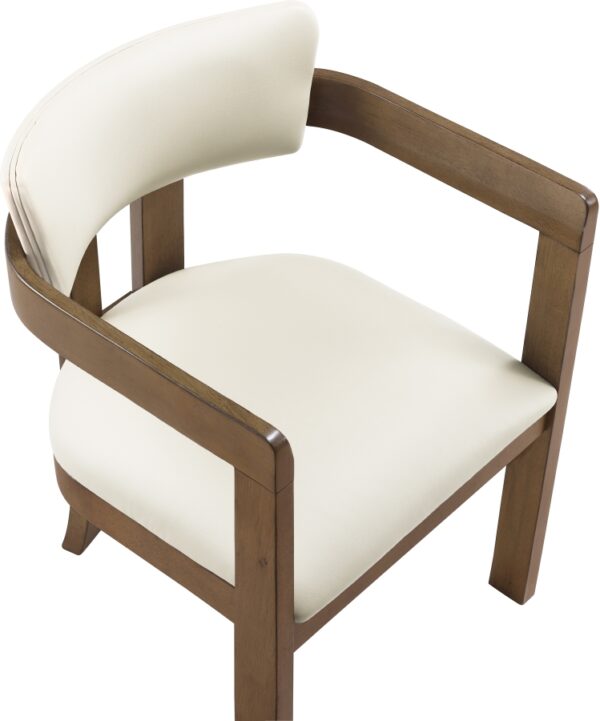 Lavrin Vegan Leather Upholstered Dining Arm Chair