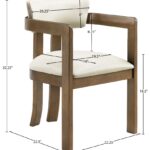 Lavrin Vegan Leather Upholstered Dining Arm Chair