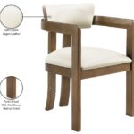Lavrin Vegan Leather Upholstered Dining Arm Chair
