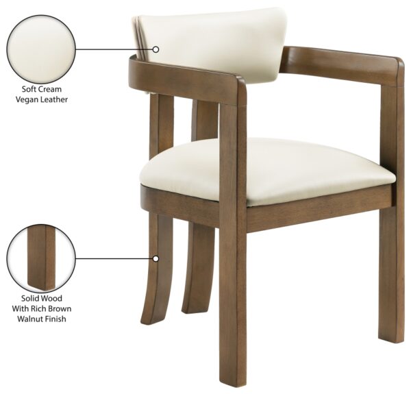Lavrin Vegan Leather Upholstered Dining Arm Chair
