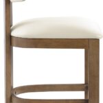 Lavrin Vegan Leather Upholstered Counter Stool