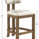 Lavrin Vegan Leather Upholstered Counter Stool