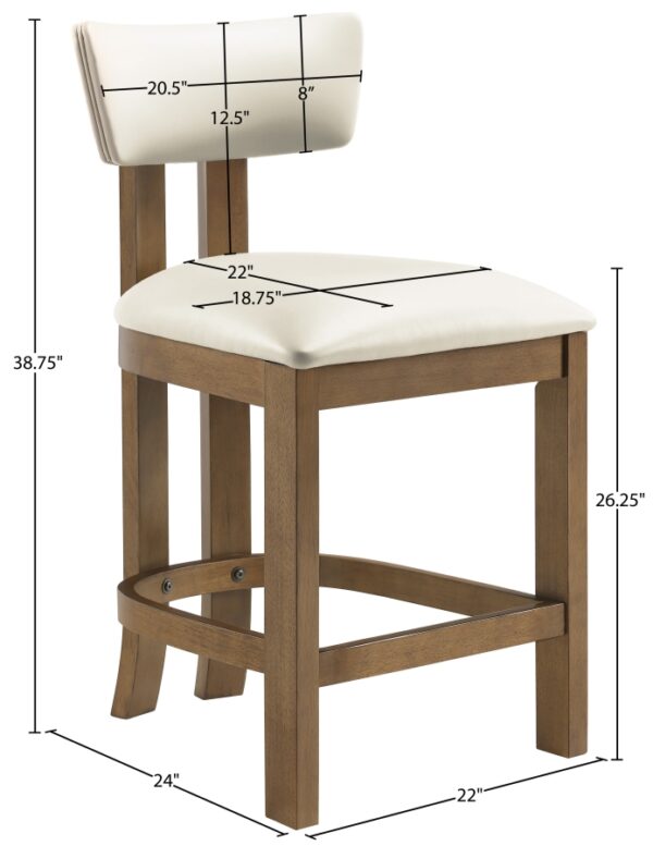 Lavrin Vegan Leather Upholstered Counter Stool