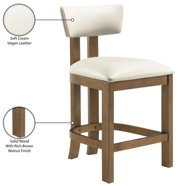 Lavrin Vegan Leather Upholstered Counter Stool