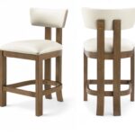 Lavrin Vegan Leather Upholstered Counter Stool