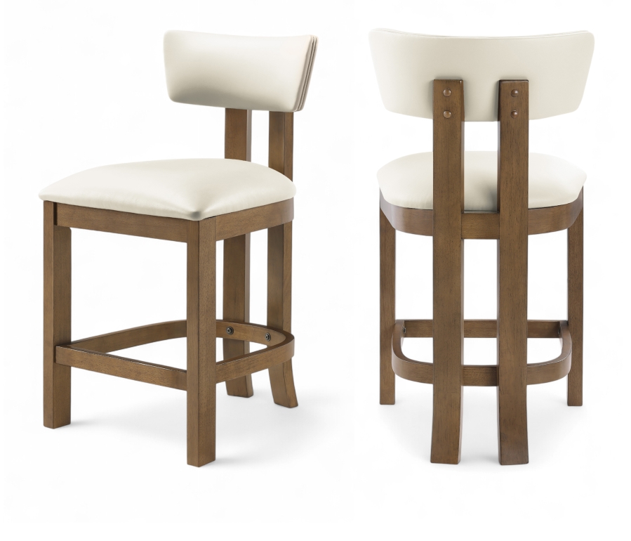 Lavrin Vegan Leather Upholstered Counter Stool
