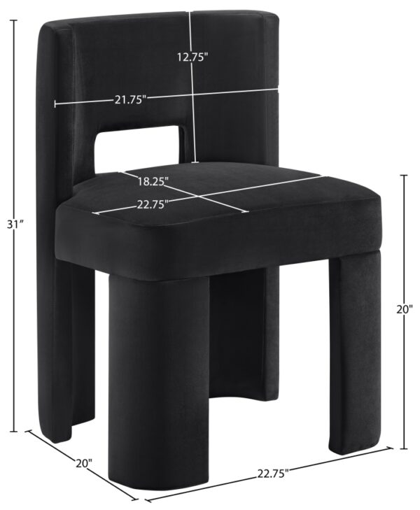 Zuno Velvet Performace Fabric Upholstered Dining Chair