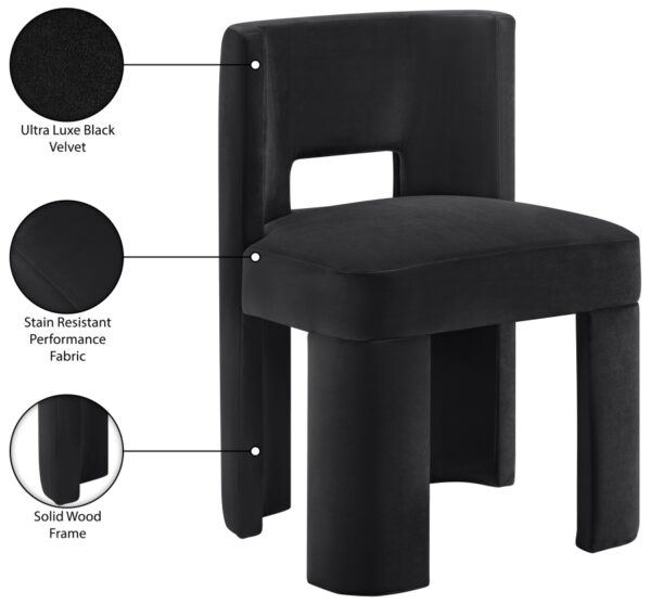 Zuno Velvet Performace Fabric Upholstered Dining Chair