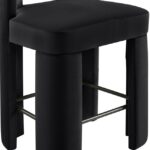 Zuno Velvet Performace Fabric Upholstered Counter Stool