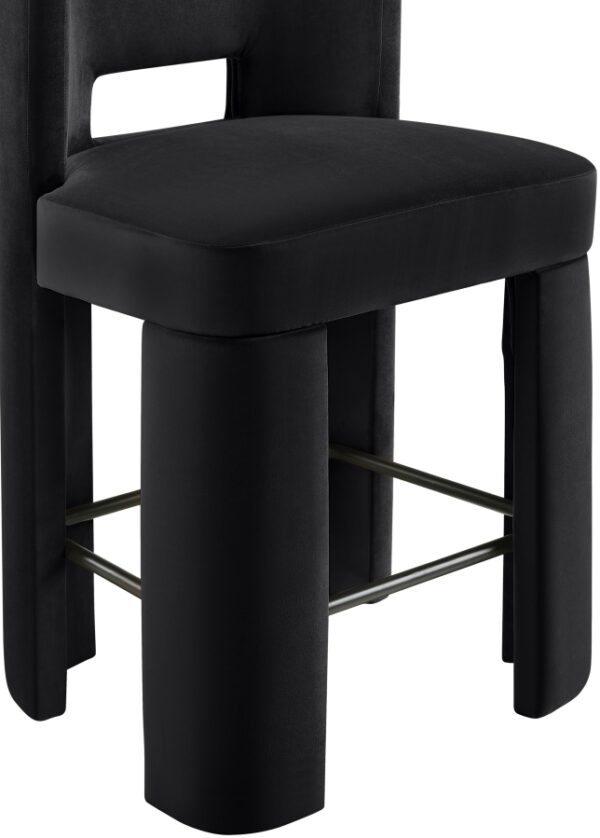 Zuno Velvet Performace Fabric Upholstered Counter Stool
