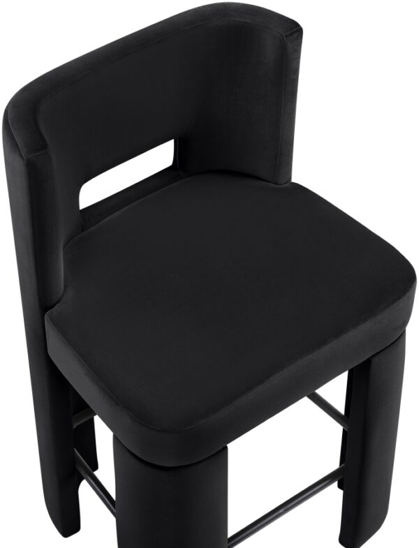 Zuno Velvet Performace Fabric Upholstered Counter Stool