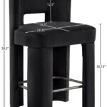 Zuno Velvet Performace Fabric Upholstered Counter Stool