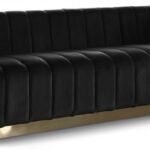 Marlon 86.5" Velvet Upholstered Sofa