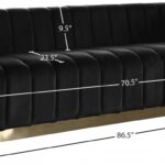 Marlon 86.5" Velvet Upholstered Sofa