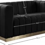 Marlon 62.5" Velvet Upholstered Loveseat