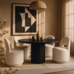 Cirelle Linen Textured Performance Fabric Upholstered Dining Chair